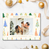 Árvores de Natal bonitas Boho Verde Vermelho Duas 