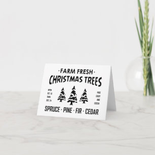 Cartão De Festividades ÁRVORES DE NATAL FRESCO DE fazenda