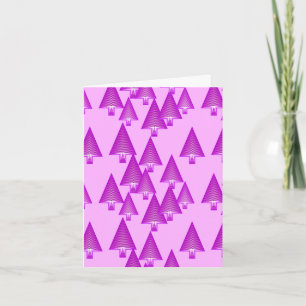 Cartão De Festividades Árvores de Natal metálicas modernas - violeta