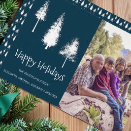 Cartão De Festividades Árvores marinhos de inverno