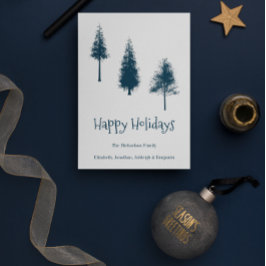 Cartão De Festividades Árvores marinhos de inverno