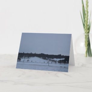 Cartão De Festividades Árvores negras na neve