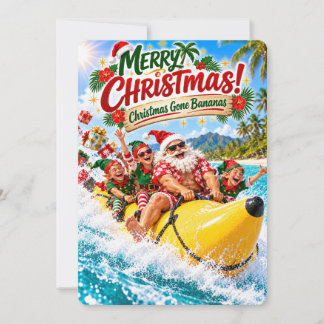 Cartão De Festividades As Aventuras Alegres do Papai Noel | Natal Maluco