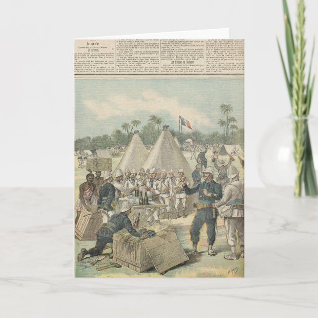 Cartão De Festividades As caixas de ano novo em Dahomey (Frente)