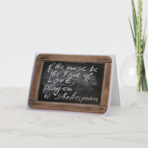 Cartão De Festividades As citações de Shakespeare - o D. Cumprimento dos