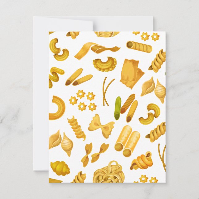 Cartão De Festividades As comidas mais populares da Itália (Frente)