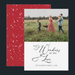 Cartão De Festividades As Maravilhas de Sua Fotografia de Amor Moderna<br><div class="desc">The Wonders of Your Love Photo Typografia Modern Holiday Card Pop na sua foto favorita e adicione seu nome. É isso! Tão simples.</div>