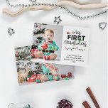 Cartão De Festividades As primeiras fotos de Natal 2<br><div class="desc">Celebre o Primeiro Natal do seu bebê com este adorável cartão de saudação! Personalize-o com duas fotos preciosos do seu recém-nascido,  fazer este cartão como um bem-estar apreciado. Compartilhe a alegria deste marco especial com amigos e familiares e torne esta temporada de festas inesquecível com um toque personalizado.</div>