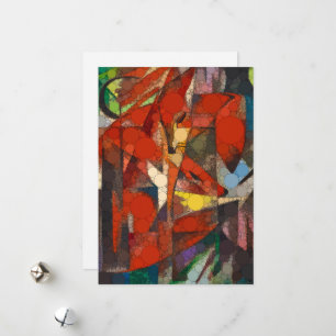 Cartão De Festividades As raposas, os pontos infinitos por Franz Marc