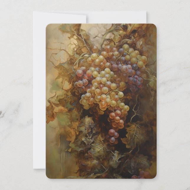 Cartão De Festividades As Uvas do Jardim (Frente)