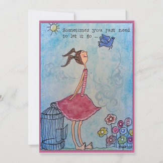 Cartão De Festividades Às vezes você só precisa deixá-lo ir