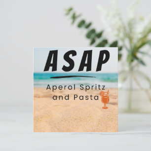 Cartão De Festividades ASAP - Aperol Spritz e Pasta Vibes