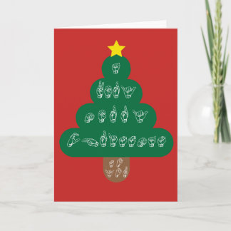Cartão De Festividades ASL - A Very Merry Christmas To You Greeting Card