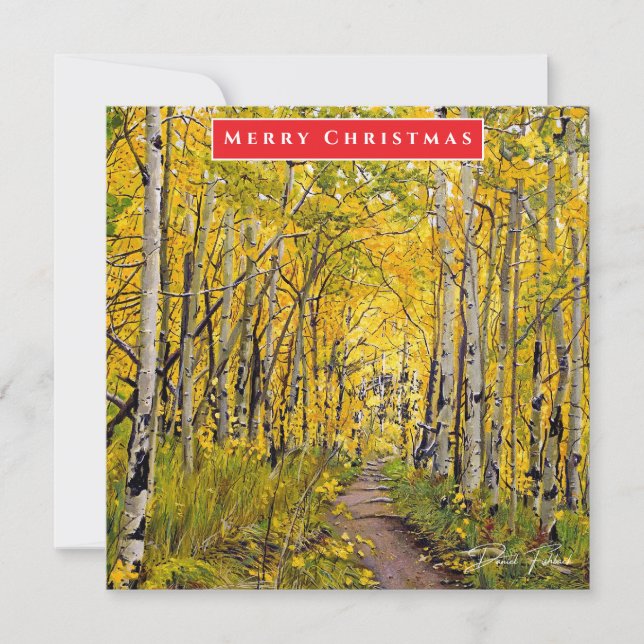 Cartão De Festividades Aspen Tree Holiday ou Ocassion Greeting Card (Frente)