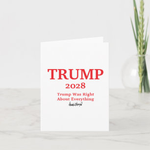 Cartão De Festividades Assinatura Trump 2028 Nome Personalizado 