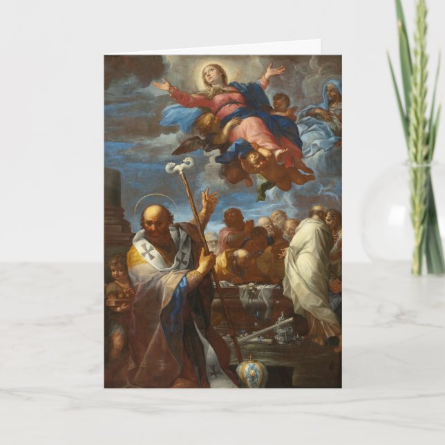 Cartão De Festividades Assunção da Virgem Battista Lenardi (Frente)