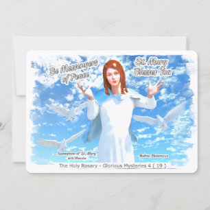 Cartão De Festividades Assunção de Ruas. Maria no Céu 2