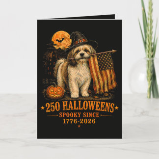 Cartão De Festividades Assustador 250 Halloweens Shih Tzu Patriótico 1776