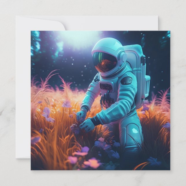 Cartão De Festividades astronauta AI (Frente)