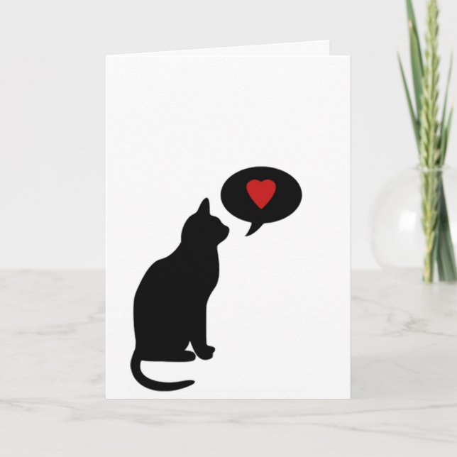 Cartão De Festividades At least your cat loves you (Frente)