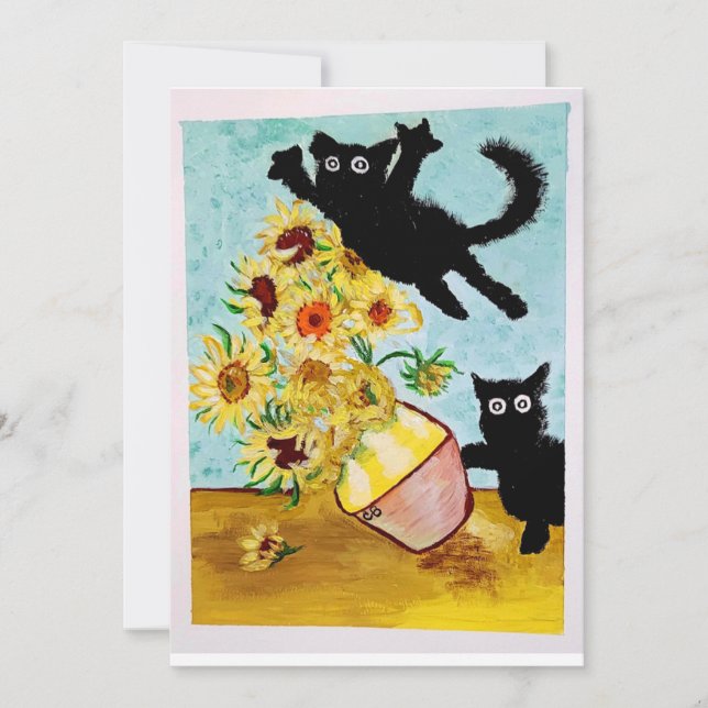 Cartão De Festividades Atacando van Gogh card (Frente)