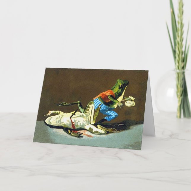 Cartão De Festividades Ataque ao sapo (Frente)