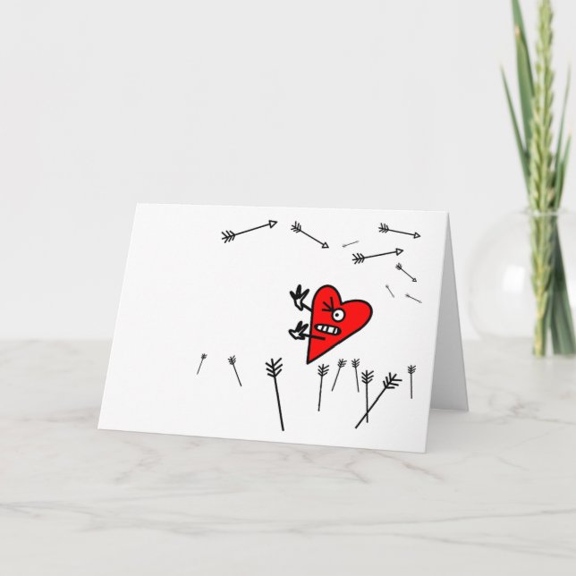 Cartão De Festividades ataque de coração (Frente)
