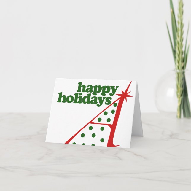 Cartão De Festividades Atheist Xmas Tree (Frente)