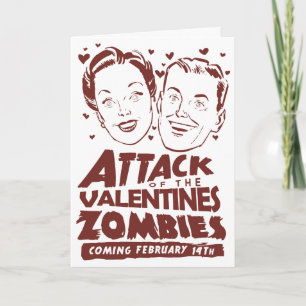 Cartão De Festividades Attack of the Valentines Zombies Customizable Card