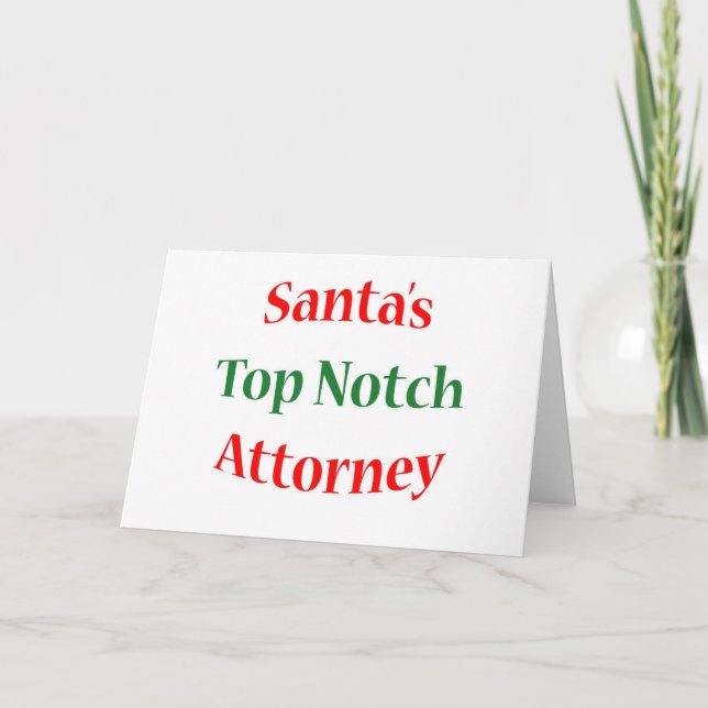 Cartão De Festividades Attorney Top Notch (Frente)