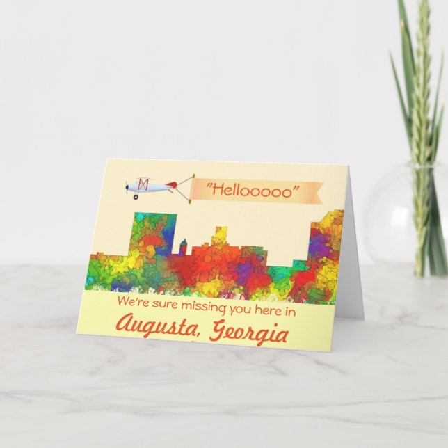 Cartão De Festividades Augusta Georgia Skyline-SG (Frente)