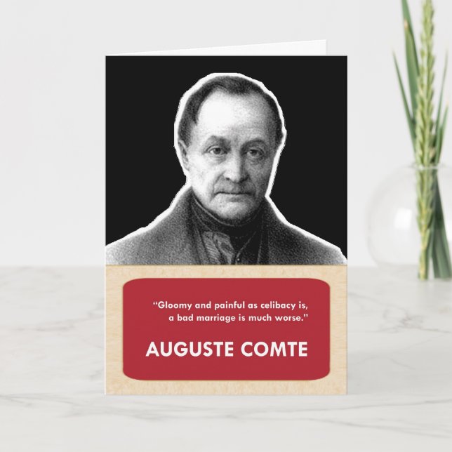 Cartão De Festividades Auguste Comte Anti-Valentine's Day Card (Frente)