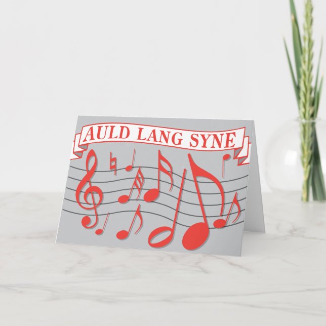 Cartão De Festividades Auld Lang Syne (Frente)