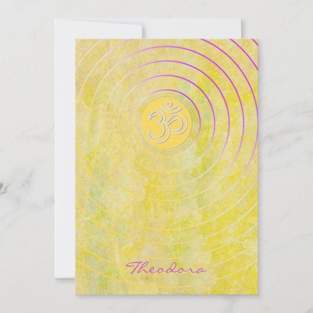 Cartão De Festividades AUM "Amarelo Imperial" (Frente)