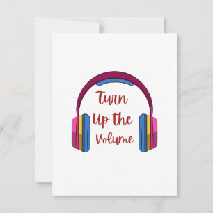 Cartão De Festividades Aumente o volume em um