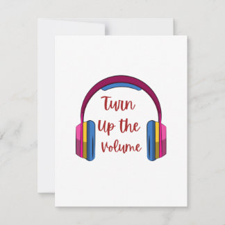 Cartão De Festividades Aumente o volume em um