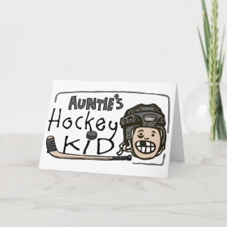 Cartão De Festividades Auntie's Hockey Kid