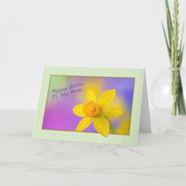 Cartão De Festividades Aunt's Easter card with Daffodil (Frente)