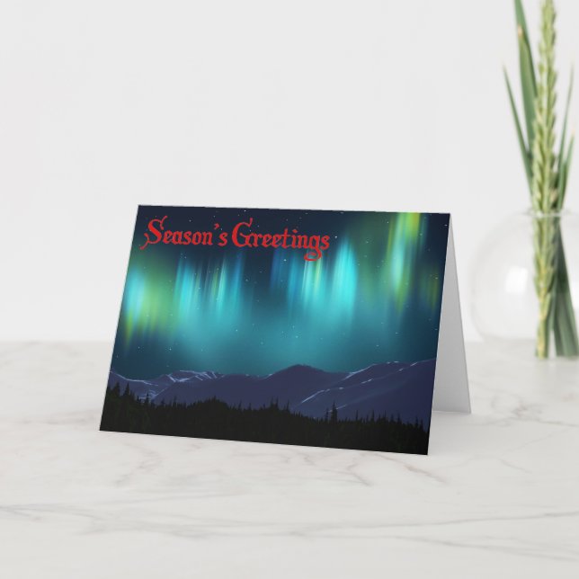 Cartão De Festividades Aurora Borealis (Frente)