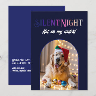 Cartão De Festividades Aurora Glow Funny Pet Dog Foto de Natal