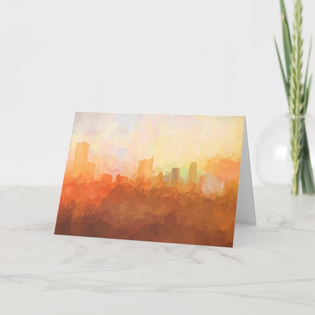 Cartão De Festividades AUSTIN, TEXAS SKYLINE-In-Clouds-Greeting Card (Frente)