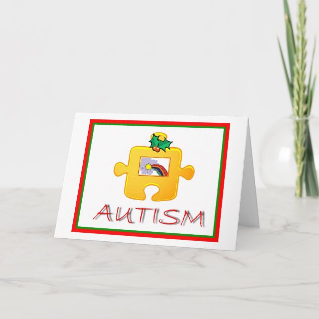 Cartão De Festividades Autism Christmas Card (Frente)