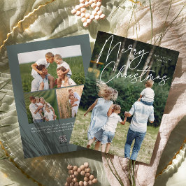 Cartão De Festividades Autografo | Feliz Natal Foto Vertical