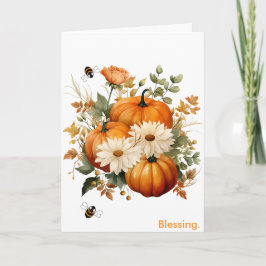 Cartão De Festividades Autumn Blessing Card