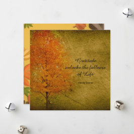 Cartão De Festividades Autumn Deixa O Bonito Chic Flat