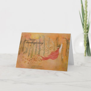 Cartão De Festividades Autumn Fairy Thanksgiving Card
