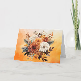 Cartão De Festividades Autumn Flowers