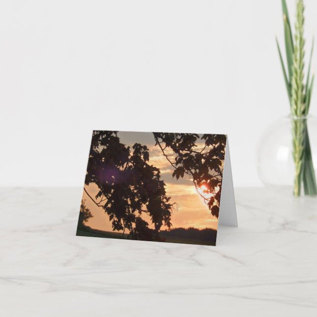 Cartão De Festividades Autumn Leaves em Dusk (Frente)