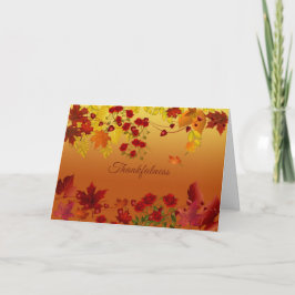 Cartão De Festividades Autumn Leaves Thanksgiving/All-Occasion Card