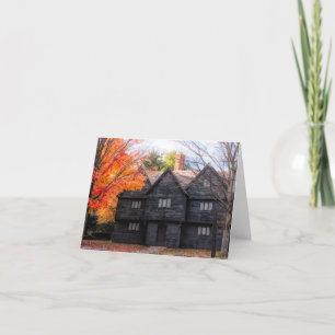 Cartão De Festividades Autumn no Salem Witch House